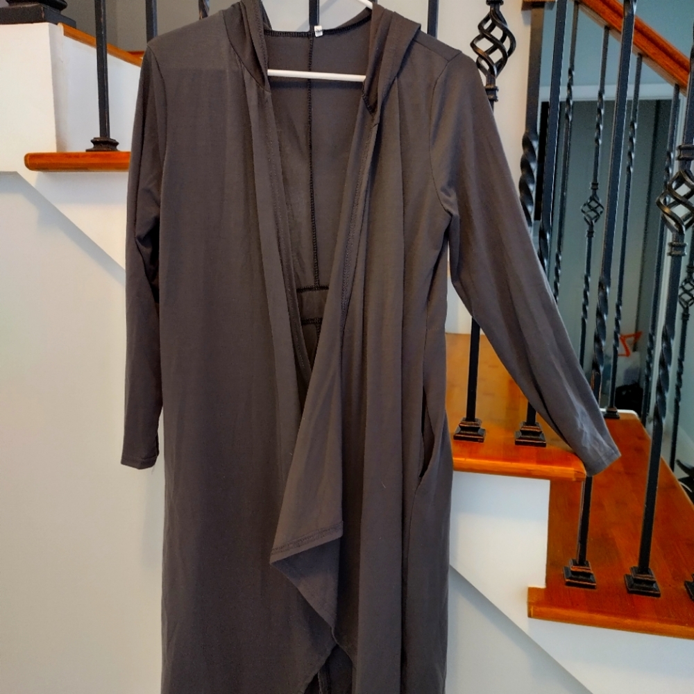 Long, lightweight hoodie jacket
